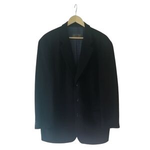 Hugo Boss Black Wool Blend Sport Coat with Notch Lapels Cashmere Wool